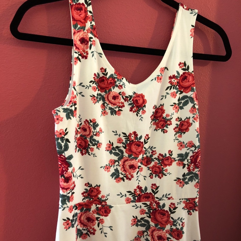 White rose dress